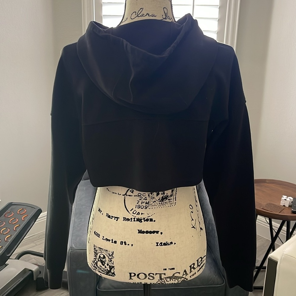 AYBL Black Cutout Cropped Hoodie, Medium - Picture 2 of 3